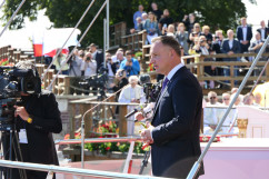 Dożynki Jasnogórskie - przemówienie Prezydenta RP /fot. B. Półrolnik/