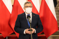 Konferencja prasowa dot. Rządowego Funduszu Polski Ład - przemówienie Wojewody Śląskiego /fot. A. Księżnik/