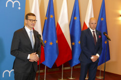 Przemówienie premiera M. Morawieckiego w Górnośląskim Centrum Medycznym /fot. B. Szwedowski/