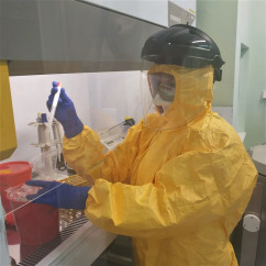 Laboratoriów Narodowego Instytutu Onkologii im. Marii Skłodowskiej-Curie w Gliwicach /fot. WSSE w Katowicach/