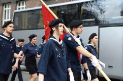 Obchody 231. rocznicy uchwalenia Konstytucji 3 maja -  harcerze idący w pochodzie /fot. ŚUW/