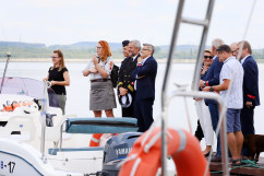 Zdjęcia z tegorocznej edycji akcji „Kręci mnie bezpieczeństwo... nad wodą” na zbiorniku Dziećkowice w Chełmie Śląskim /fot. A. Karendał/
