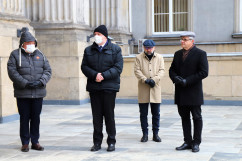 Przemówienie wicewojewody śląskiego Jana Chrząszcza podczas uroczystego otwarcia wystawy./fot. A. Herz/