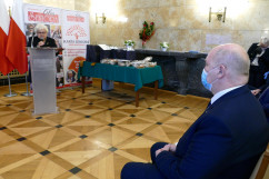Ogłoszenie wyników konkursu na najaktywniejszego seniora i najaktywniejszą seniorkę w województwie - przemówienie Pełnomocnika Wojewody Śląskiego ds. Rodziny /fot. A. Księżnik/