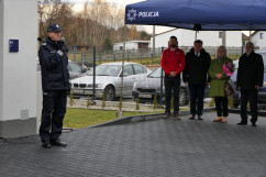 Otwarcie Posterunku Policji w Kroczycach - przemówienie Komendanta Wojewódzkiego Policji /fot. B. Półrolnik/
