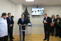 Otwarcie zmodernizowanych oddziałów Uniwersyteckiego Centrum Klinicznego im. prof. K. Gibińskiego Śląskiego Uniwersytetu Medycznego w Katowicach /fot. A. Księżnik/