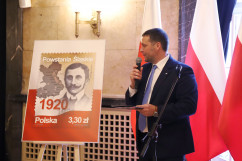 Obchody Narodowego Dnia Powstań Śląskich - przemawia autor znaczka pocztowego Adam Kultys /fot. ŚUW/