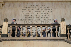 Uroczystość wręczenia odznaczeń państwowych - orkiestra Komendy Wojewódzkiej Policji w Katowicach /fot. B. Półrolnik/