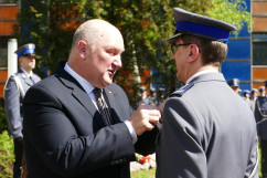Zdjęcia z uroczystości 78. rocznicy Zbrodni Katyńskiej w Komendzie Wojewódzkiej Policji w Katowicach.