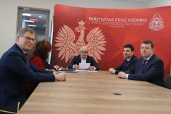 Spotkanie w Komendzie Miejskiej Państwowej Straży Pożarnej w Chorzowie