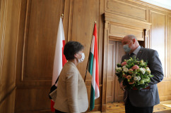 Galeria składająca się ze zdjęć ze spotkania wicewojewody Jana Chrząszcza z konsul generalną Węgier w Śląskim Urzędzie Wojewódzkim w Katowicach/fot. I. Matuszewska