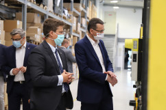 Wizyta premiera Mateusza Morawieckiego w firmie AIUT w Gliwicach /fot. A. Księżnik/