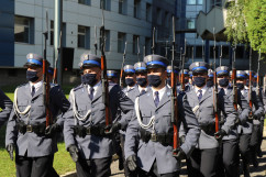 Kompania honorowa Komendy Wojewódzkiej Policji/fot. I. Matuszewska