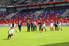 Wizyta premiera Mateusza Morawieckiego na Stadionie im. Ernesta Pohla w Zabrzu /fot. A. Księżnik/