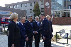 Przywitanie Prezydenta RP przez Wojewodę Śląskiego/ fot. A. Kucharzewska
