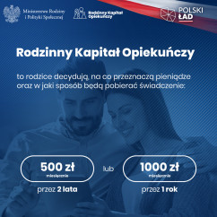 Grafika dot. Rodzinnego Kapitału Opiekuńczego/materiał Ministerstwa Rodziny i Polityki Społecznej