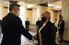 Wręczenie odznaczeń państwowym pracownikom służby zdrowia /fot. A. Księżnik/