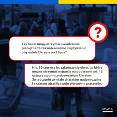Grafika dot. zmian w zasadach pomocy uchodźcom wojennym  z Ukrainy/mat. MSWiA