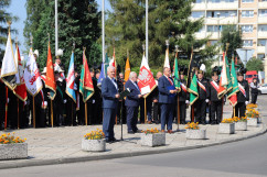 Obchody 41. rocznicy podpisania Porozumienia Jastrzębskiego - przemówienie organizatorów uroczystości przewodniczącego Zarządu Regionu Śląsko-Dąbrowskiego NSZZ 