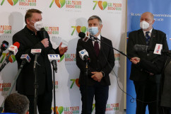 Briefing ws. uruchomienia Punktu Szczepień Powszechnych w Bielsku-Białej /fot. A. Księżnik/