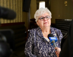 Pani Maria Nowak udziela wywiadu