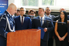 Zdjęcia z uroczystych obchodów 20-lecia powstania Szkoły Policji w Katowicach z udziałem I wicewojewody śląskiego /fot. Anna Herz/