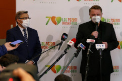 Briefing ws. uruchomienia Punktu Szczepień Powszechnych w Bielsku-Białej /fot. A. Księżnik/