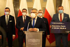 Konferencja prasowa dotycząca Programu Inwestycji Strategicznych - przemówienie Wojewody Śląskiego /fot. A. Księżnik/