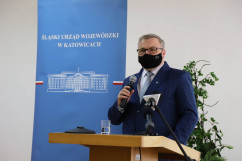 Uroczystość wręczenia symbolicznych promes w ramach RFRD/fot. K. Szczepanek/ - wypowiedź posła na Sejm RP Grzegorza Gaży.