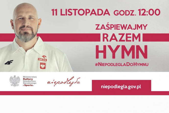 Plakat Niepodległa do Hymnu - graf. Biuro Programu Niepodległa