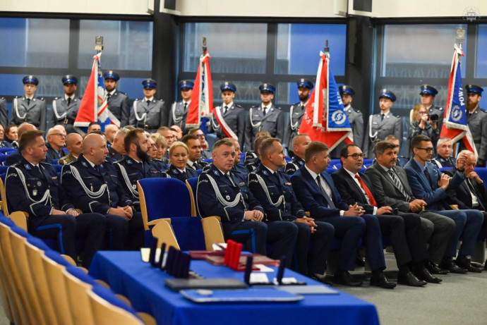 Uczestnicy uroczystych obchodów/fot. Śląska Policja