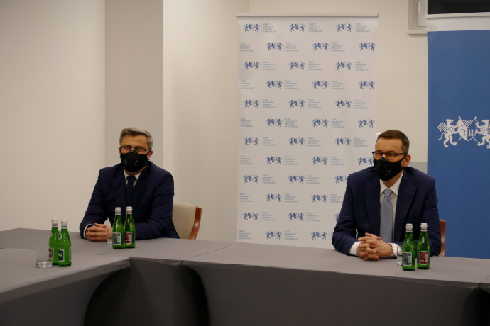 Wojewoda Śląski i Prezes Rady Ministrów na Śląskim Uniwersytecie Medycznym/fot. F. Nowakowski/