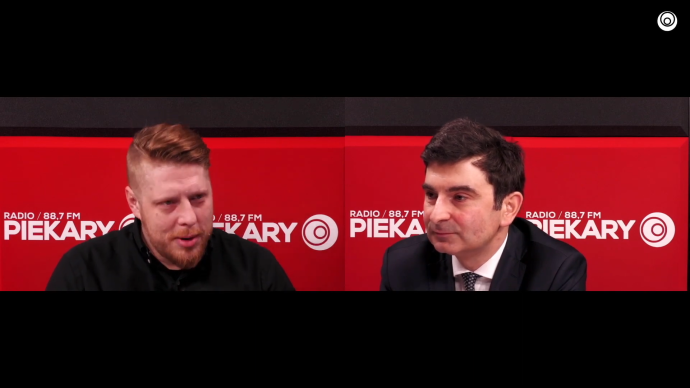 Wojewoda Śląski Marek Wójcik - audycja w radio /fot. Radio Piekary