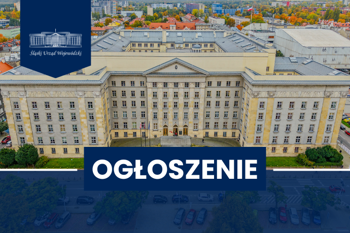 Grafika z napisem ogłoszenie.