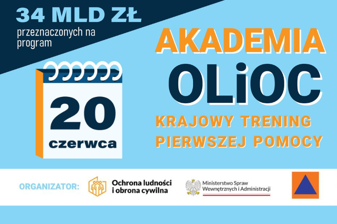 Grafika promująca Krajowy Trening Pierwszej Pomocy