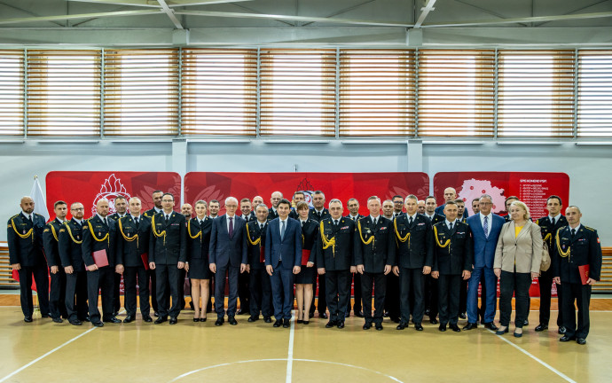 Spotkanie wojewody śląskiego ze strażakami, fot. ŚUW