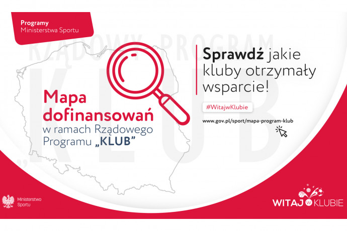Mapa dofinansowań - grafika Ministerstwo Sportu
