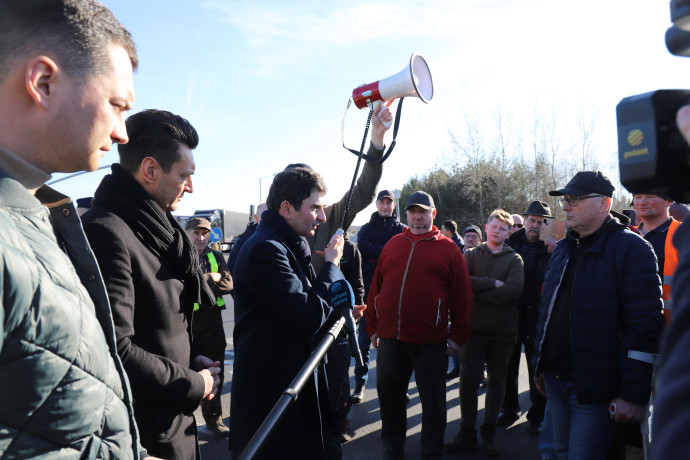 Protestujący rolnicy/fot. ŚUW