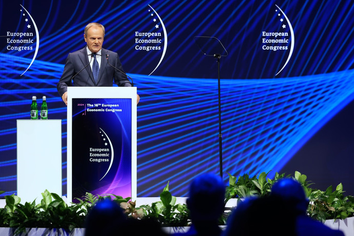 Premier Donald Tusk na Europejskim Kongresie Gospodarczym/fot. ŚUW