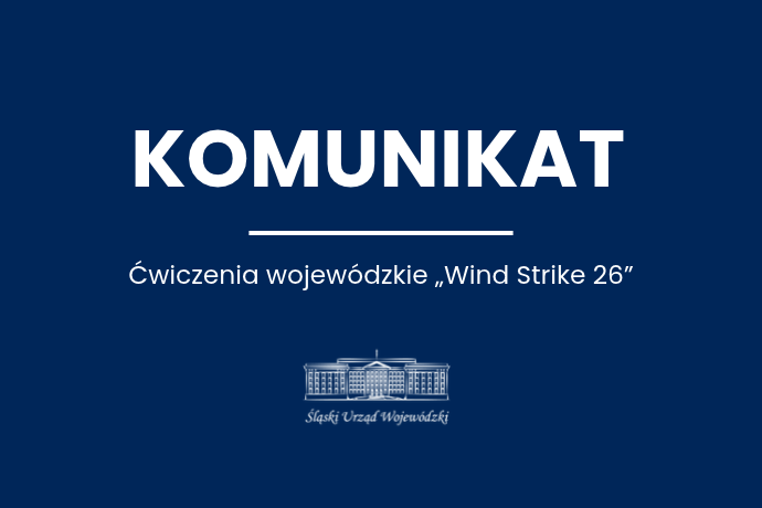 Grafika z napisem komunikat.